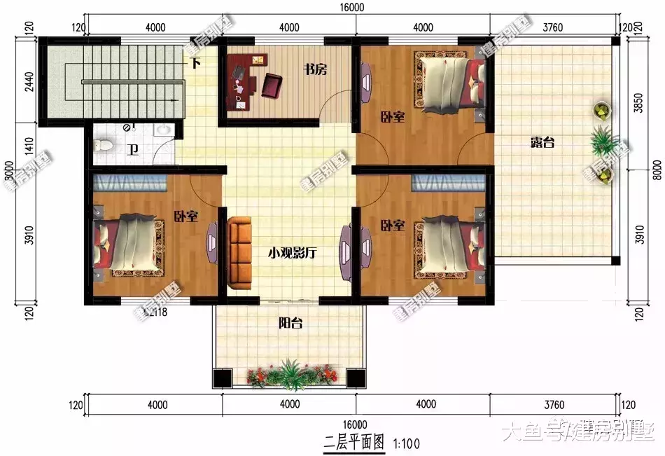 兩棟平屋頂農村自建房，簡約秀氣造價低，完全滿足生活需要