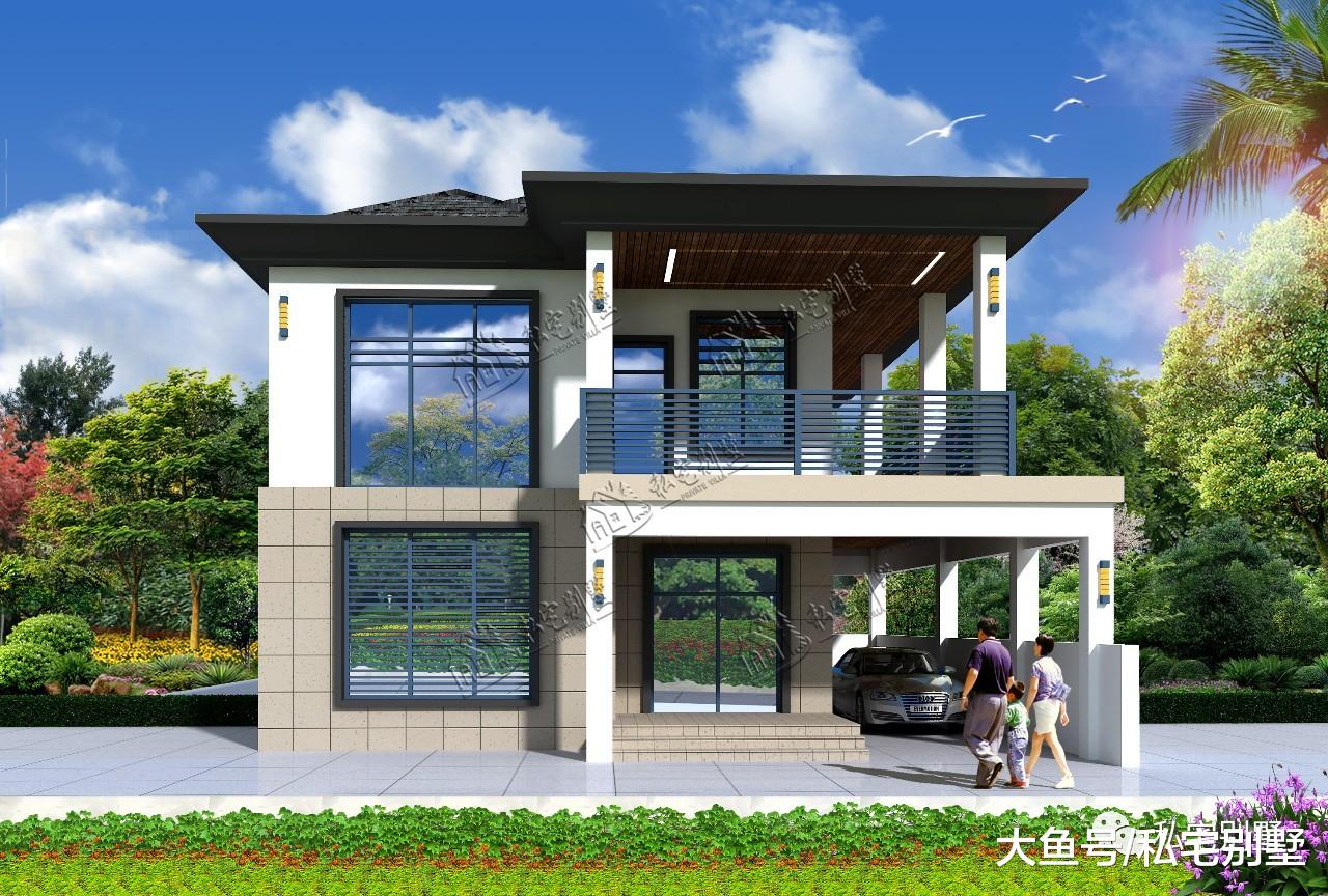 享受都市生活，新款现代两层别墅引领农村自建房新潮流