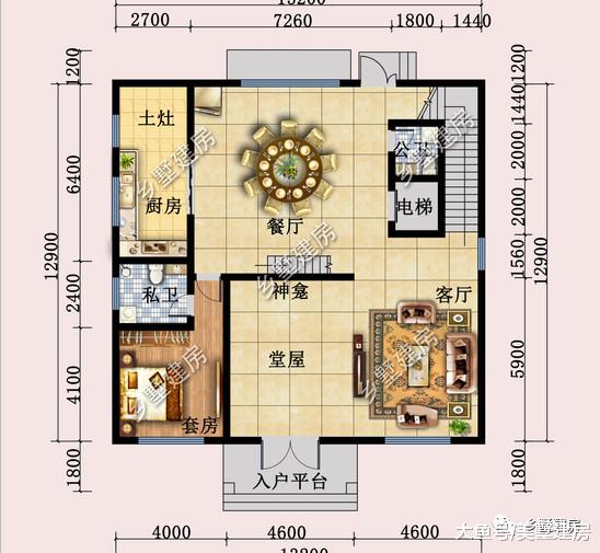 13x13米农村别墅，内设神龛和地下室，提升一家人居住品质！
