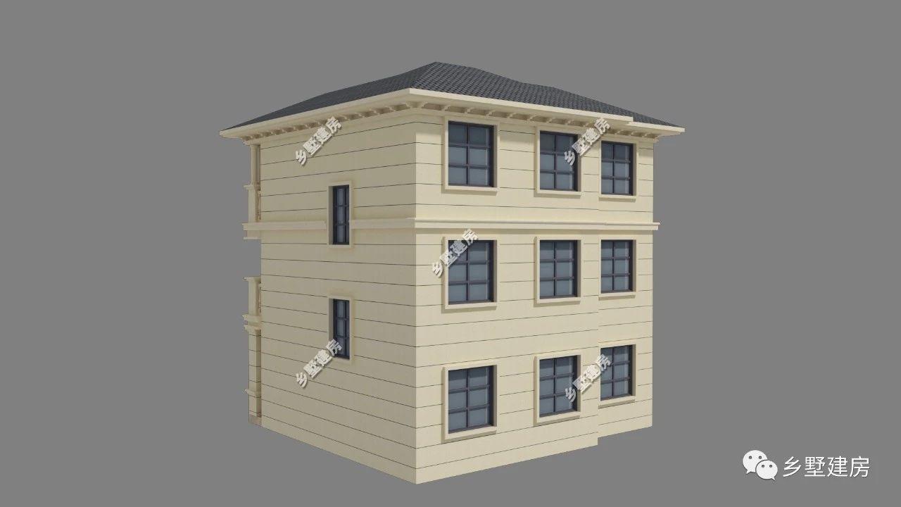 想盖栋别墅养老, 那就选这栋户型没错, 11x10米经典欧式