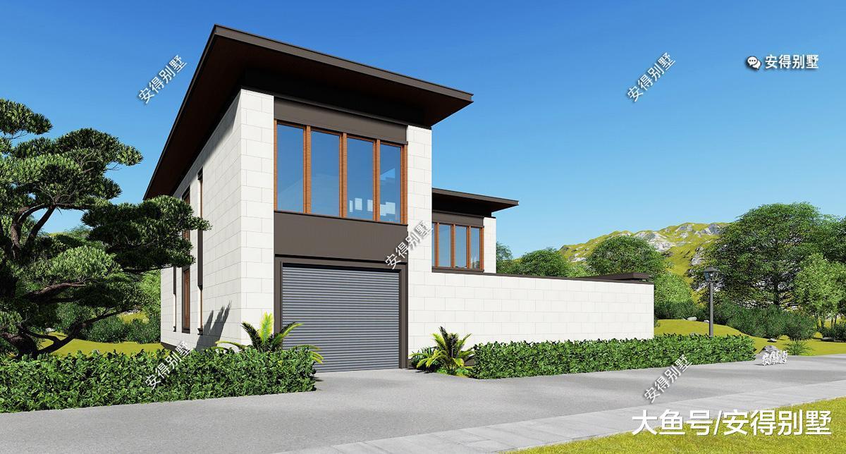 花55万建一栋现代中式的2层合院别墅, 建筑外观大气, 居住起来还舒适