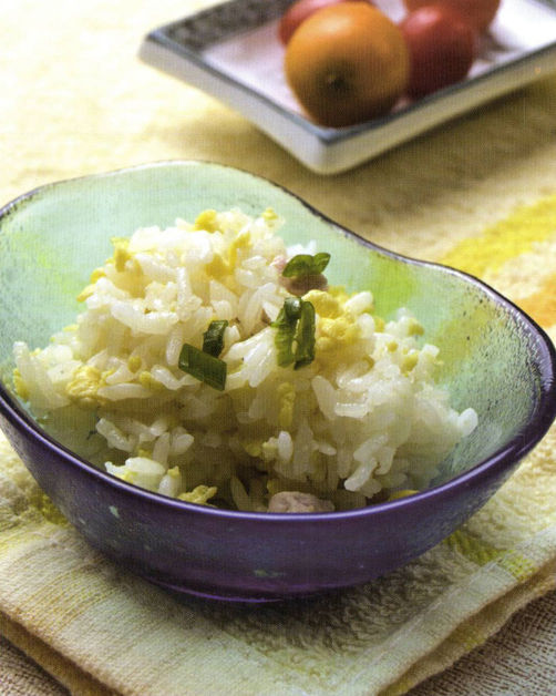 鸡蛋肉丁饭的制作方法