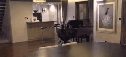 带你参观何猷君的豪宅，客厅里都是家人照片，看来跟爸爸关系很好