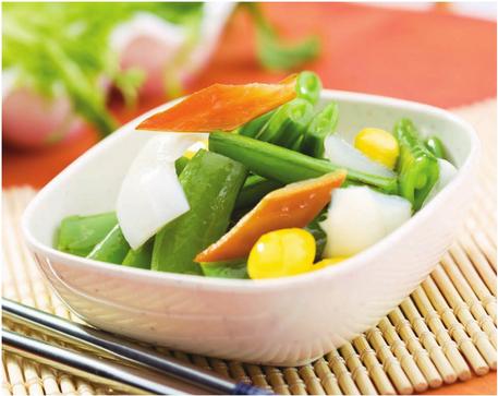 百合银杏炒蜜豆的制作方法