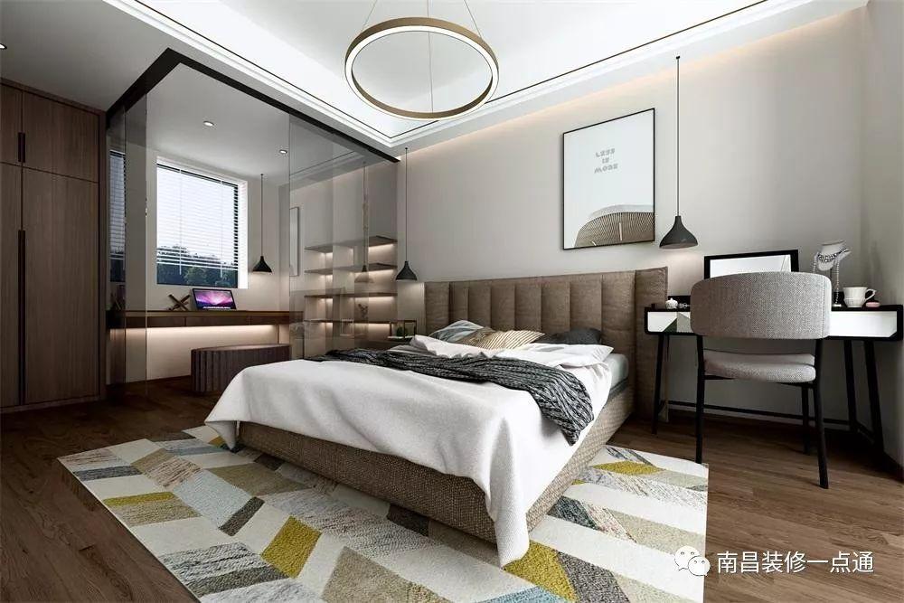 大唐东汇110平三房现代轻奢风，水泥灰+香槟金，偏爱高调的精致