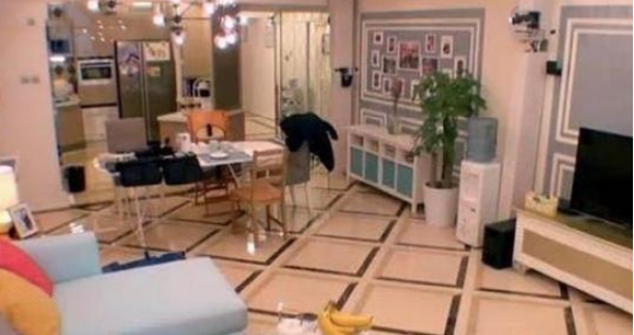 晒晒胡可住的豪宅，全屋铺了高级地砖，装修真是气派