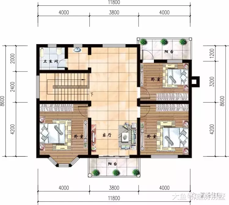 占地面积100左右的两层小别墅，住漂亮房子，过更好的生活