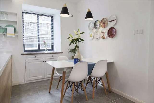 简约清新小格调之家，餐厅与厨房之间这样设计，实用又好看！