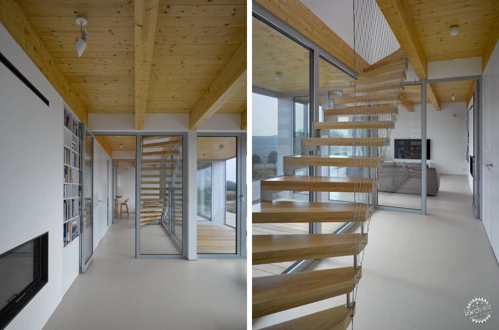 这是一座冬季花园里的山顶小屋