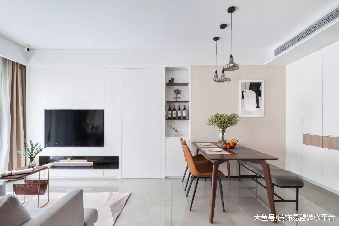 76㎡简约北欧2室2厅，沙发后面的设计逆天了