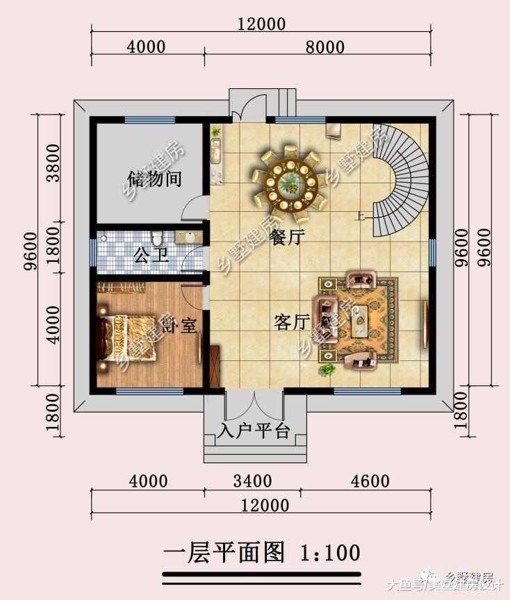 12X9.6米农村别墅，有格调的高级感，活出别人羡慕的模样！