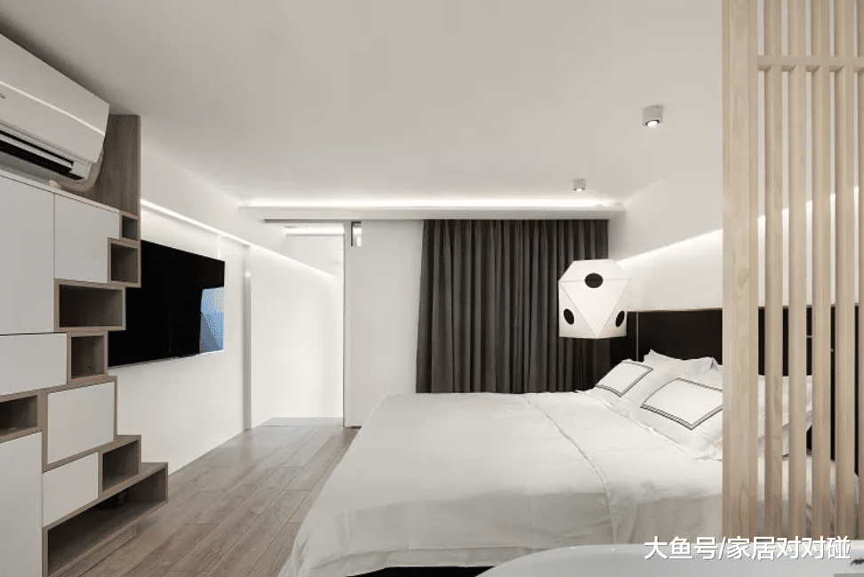 設計師自裝48㎡loft，全屋有質感極了！浴缸放在床旁邊，誰見過？
