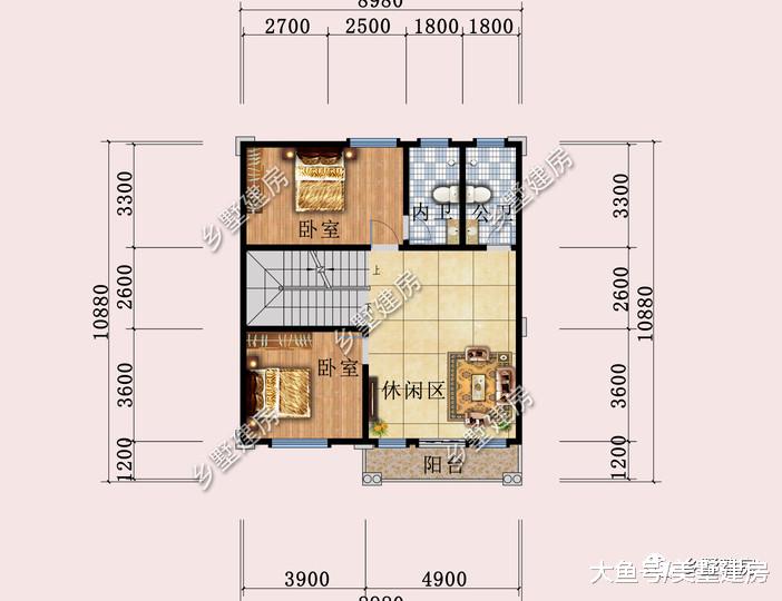 8x10米三层别墅，占地不到100平，照样建漂亮的别墅！