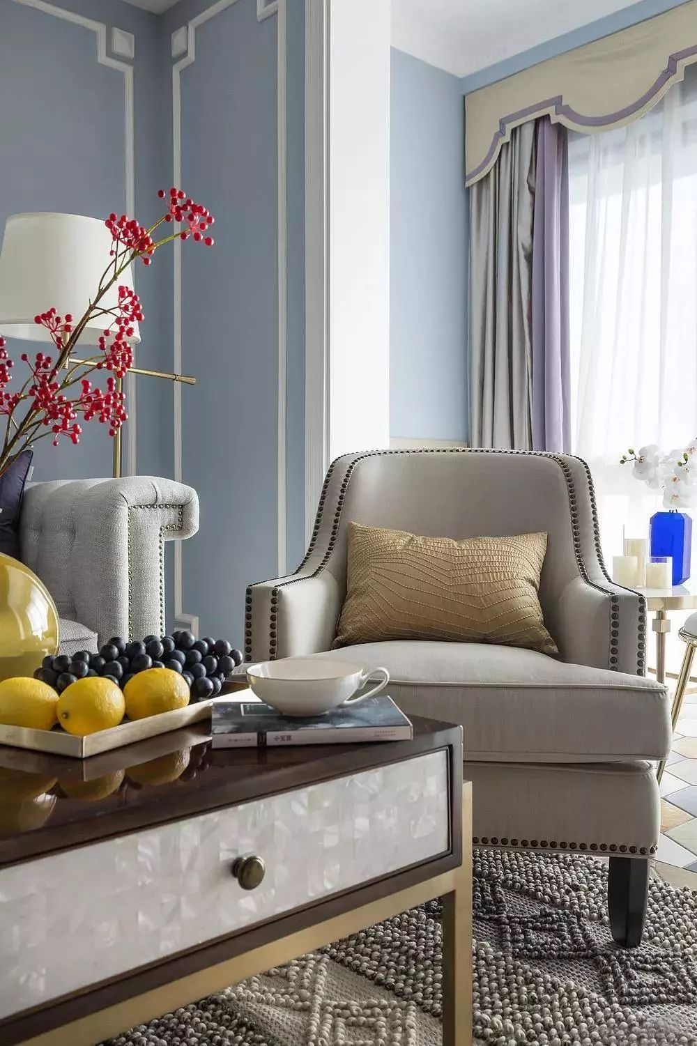 130㎡轻奢美式风，清新又时尚，客厅美成一道风景！