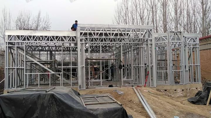 自建房流程|孝顺姑爷为岳父母建二层轻钢别墅