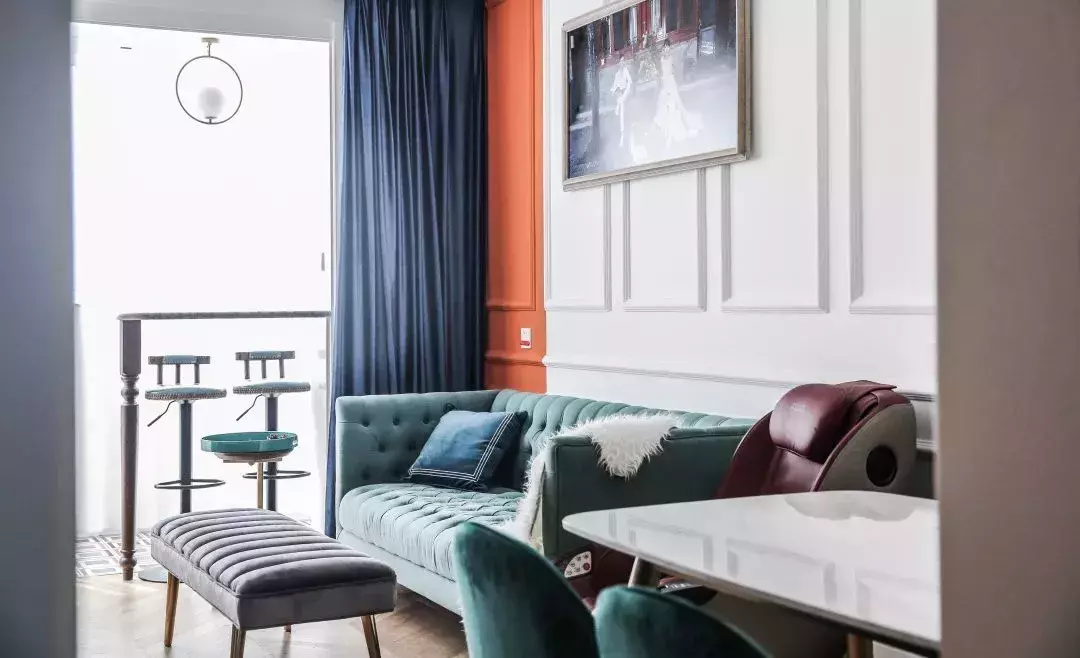 67平的混搭风小户型二居室, 破旧老房变轻奢小窝