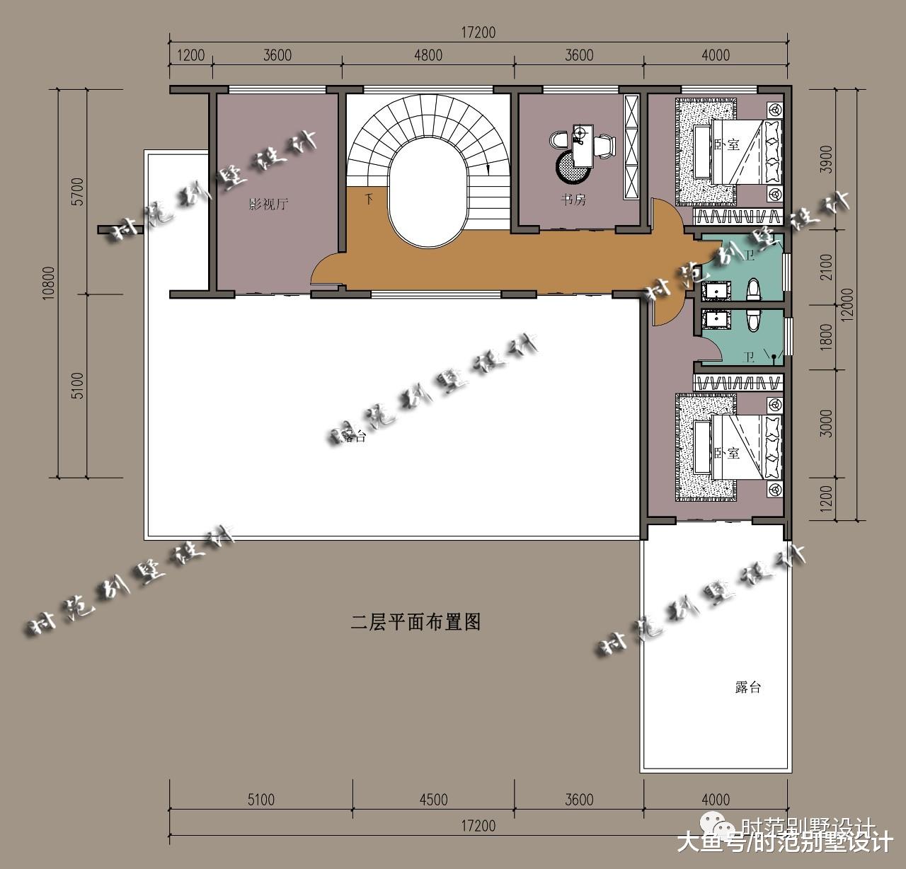 带书房和影视厅的两层现代风别墅，7室4卫，设计感十足