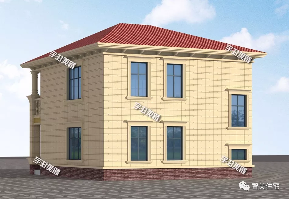 9×11米二层别墅，主体16万带堂屋，厨房餐厅单独建