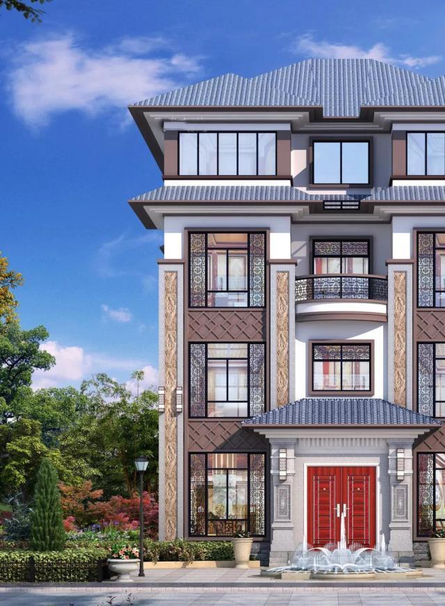 占地100平米4层新中式小别墅，衣锦还乡安享晚年