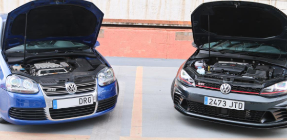 测试大众高尔夫：有效的转弯车，底盘的运动模式