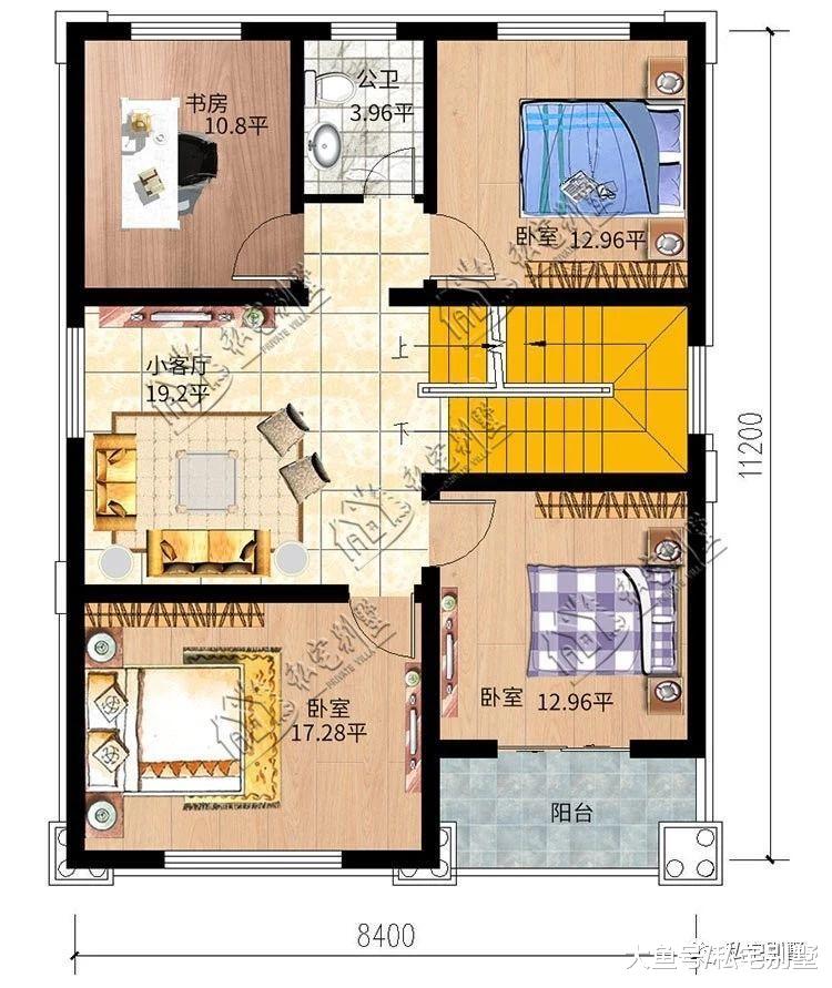 占地不足100平兩層半別墅，卻自帶豪華既視感！