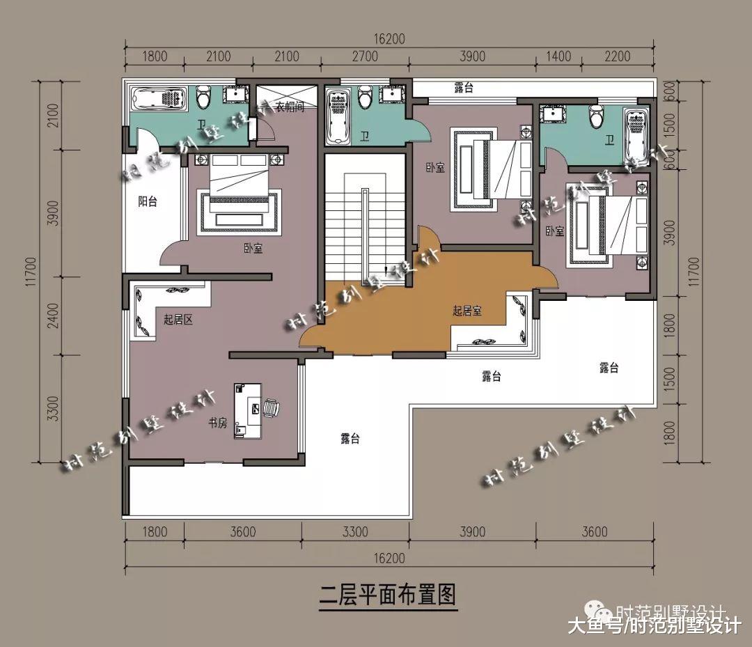 中西厨分离的二层现代风格，带酒窖4室3厅，适合农村自建