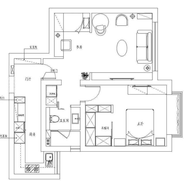 54㎡蜗居功能齐全，卧室竟然还有衣帽间