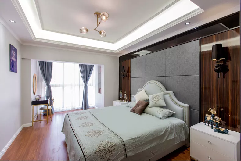 106平的现代轻奢风二居室，摩登时尚的客餐厅太酷了