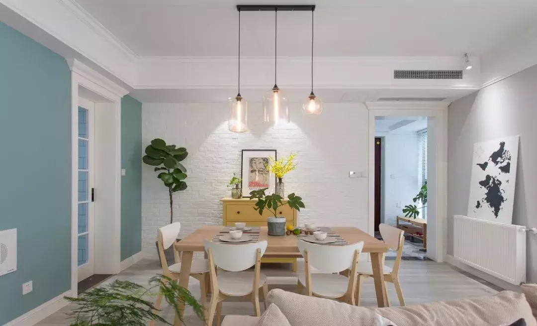 西安裝修：3室北歐風清新案例，沒做吊頂，但效果值得參考