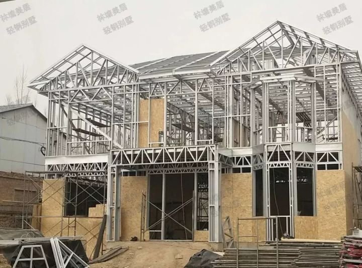 自建房流程|孝顺姑爷为岳父母建二层轻钢别墅