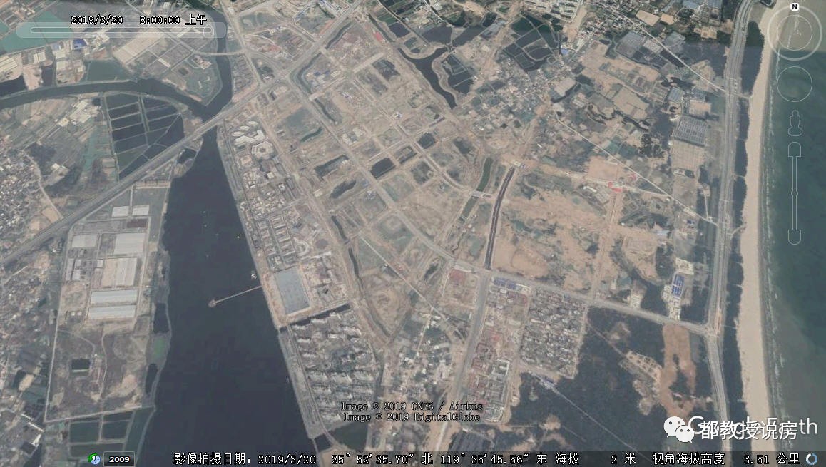 卫星图上看福州，滨海新城两年来的沧桑巨变