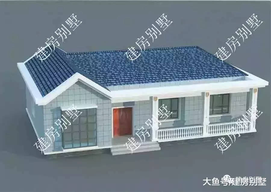 帶飄窗的農村平房戶型，南部通透采光好，主體14萬