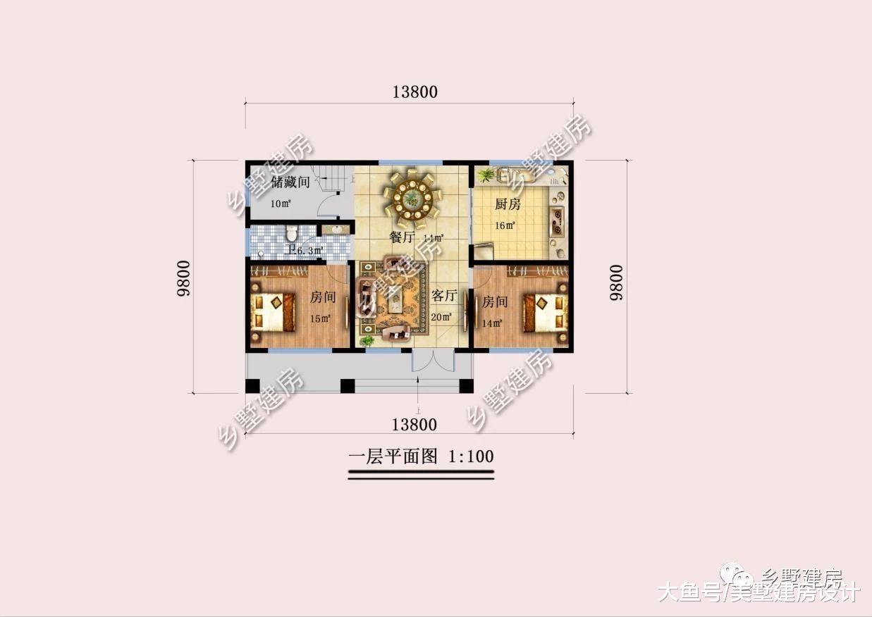 三层漂亮大别墅，在农村建一栋，住起来悠哉悠哉！