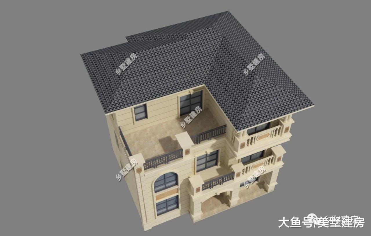 三层别墅小楼, 散发着迷人的魅力, 三代同堂居住, 热闹温馨