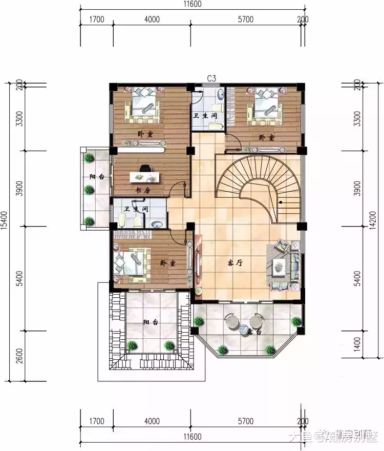 經典豪華農村自建房，不管怎么建都好看，永不過時的戶型