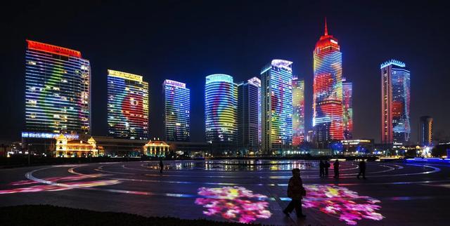 靓丽的夜景给了烟台城市赋予灵魂！