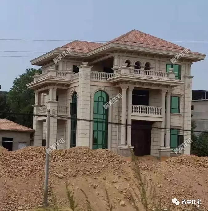 主体+外装+门窗花70万，江西农村又一栋豪宅完工了！