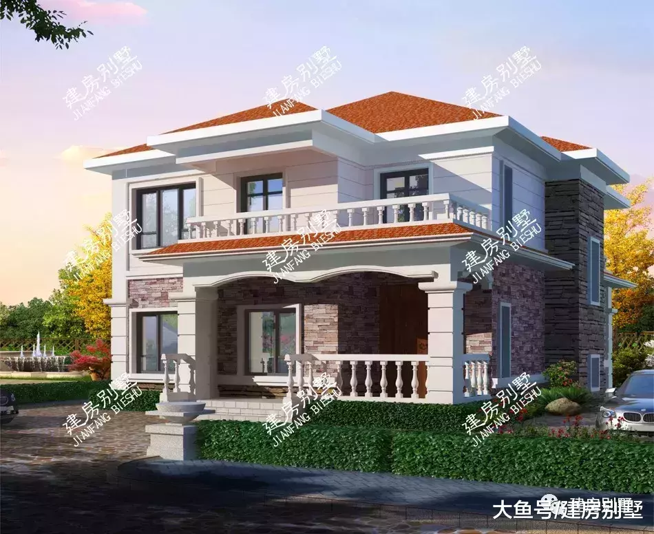 兩棟寬12米的農村別墅，老家有棟這么漂亮的房子，就是很風光