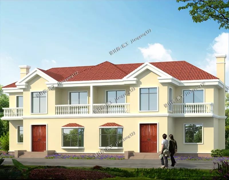 6款农村双拼别墅，兄弟姐妹多，这样建房谁都不吃亏