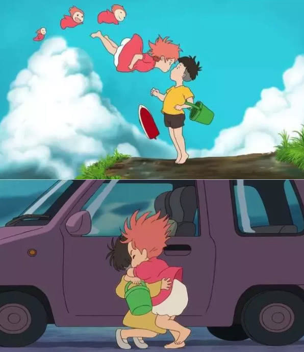 悬崖上的金鱼姬：波妞和宗介不是唯一的浪漫，最甜的爱情是他们！