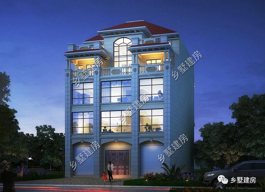 13x20米，农村窄面宽五层自建房别墅，大气实用值得建！