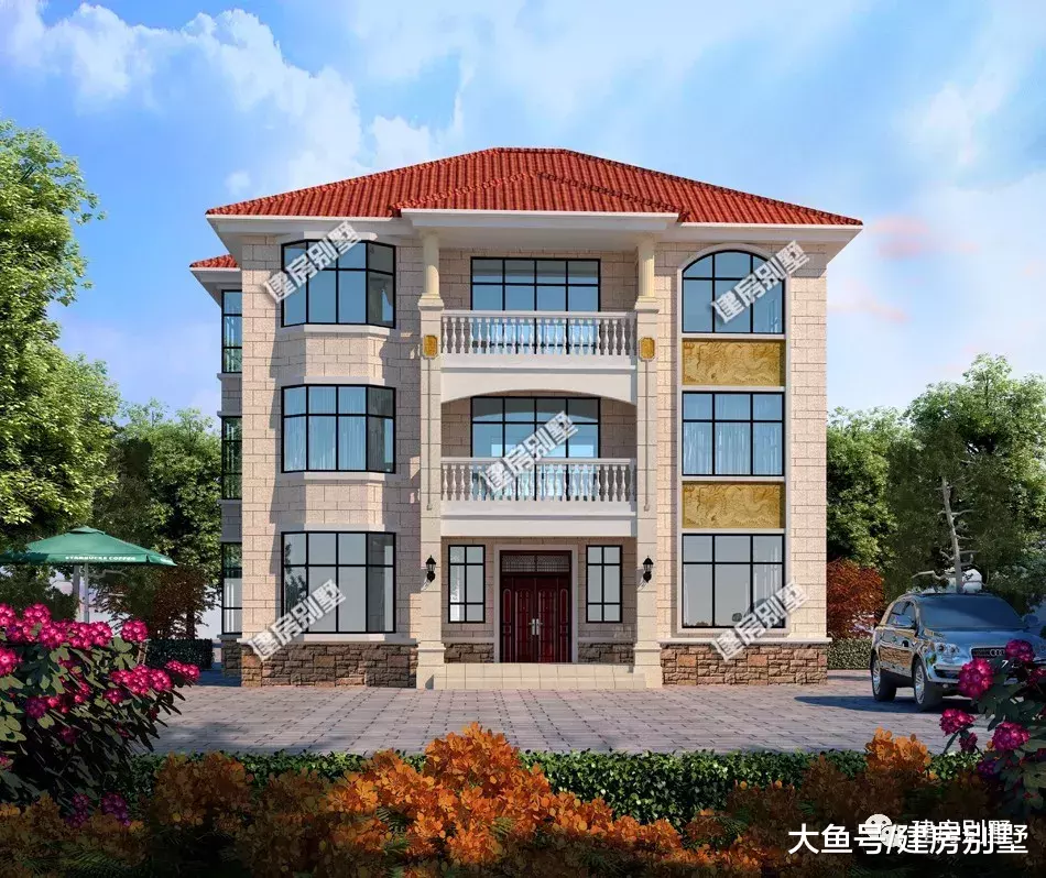 两栋面宽11-12米的三层自建房，三兄弟齐盖房必选户型一