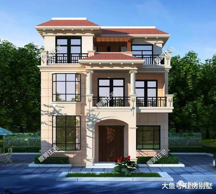 面宽9米多的农村自建房，第二栋平屋顶做法，主体造价低至26万