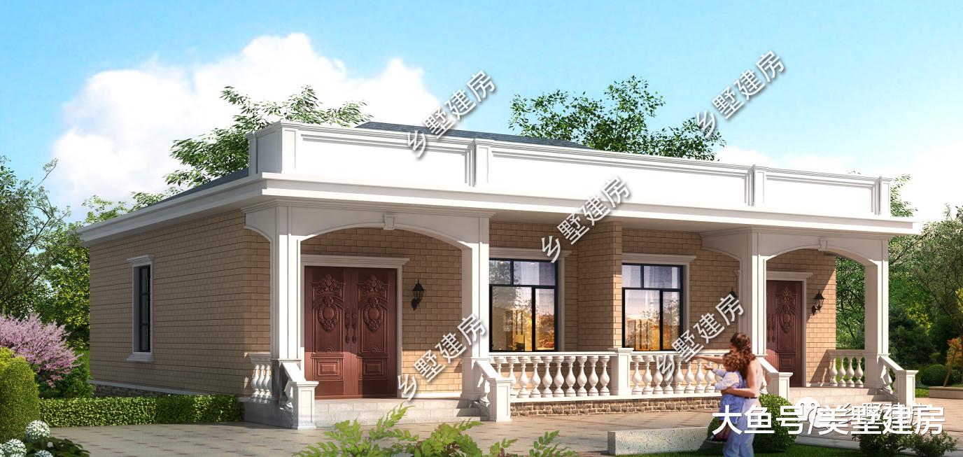 15.76×14米一层双拼别墅，布局规整对称，专治强迫症！