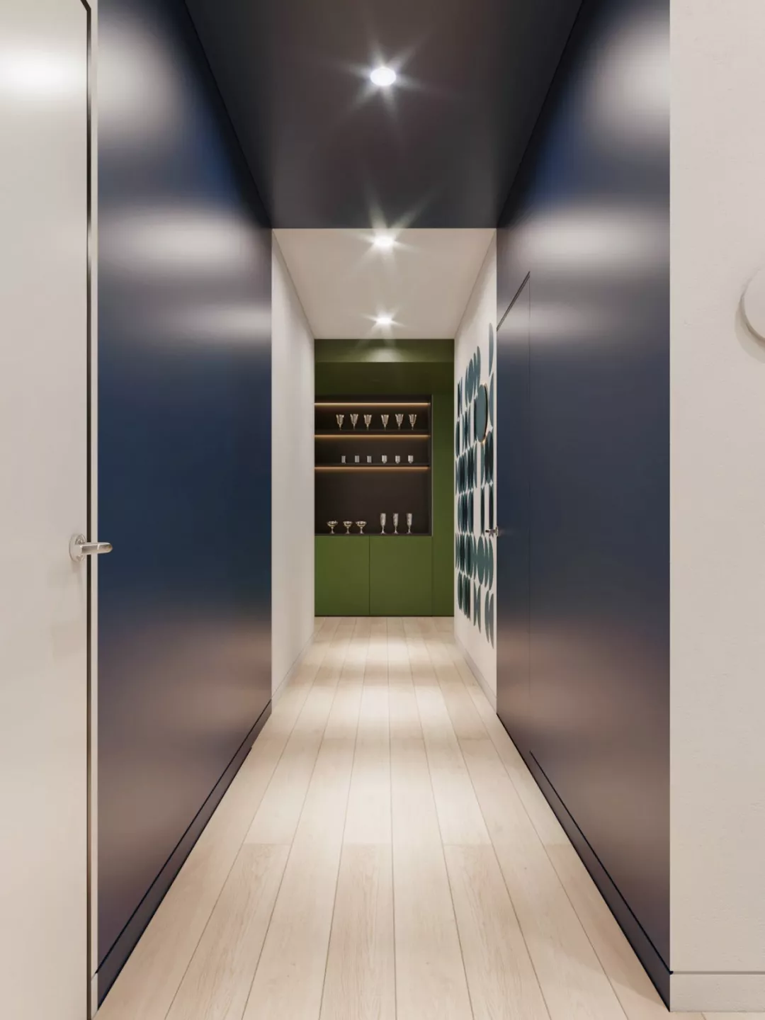 蓝绿撞色系！活力缤纷的家庭住宅设计！