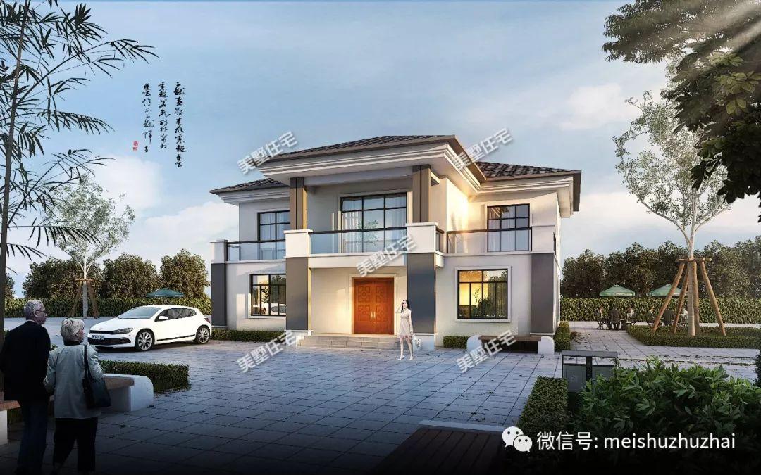 花小钱也能盖好房, 14X13米二层别墅, 简约上档次不要错过了