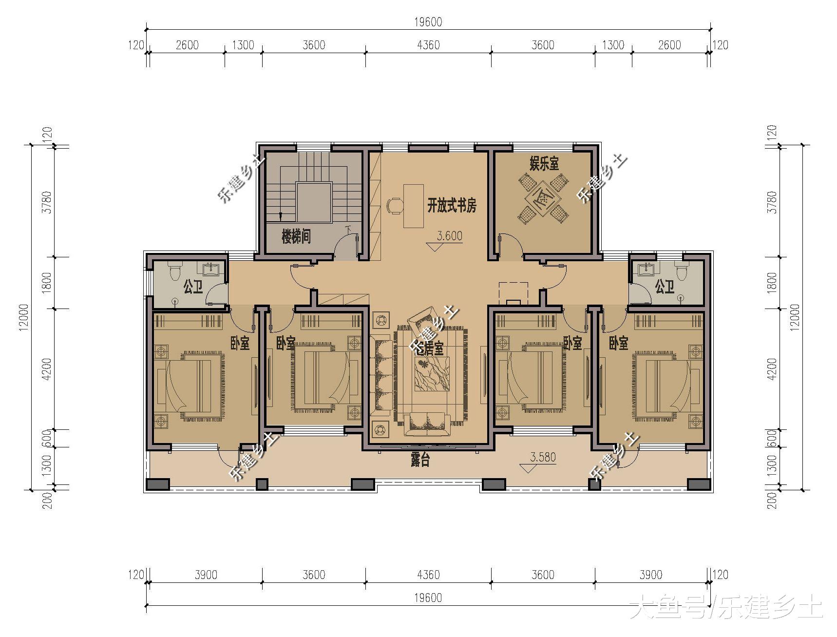 江苏省连云港市刘宅定制设计，二层20X12米现代风格，简约唯美！