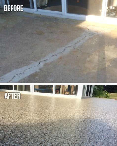 将鹅卵石打碎，搅拌均匀铺地上，比普通水泥地面寿命还要长20年！