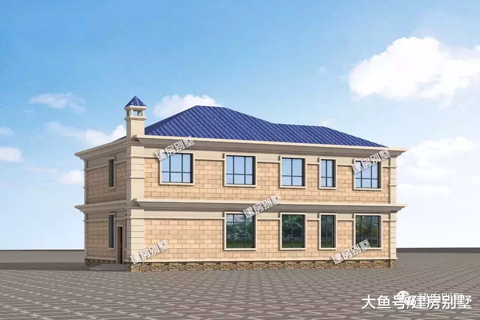 两栋多开间设计的二层自建房，外观美和布局好都是它们的特点
