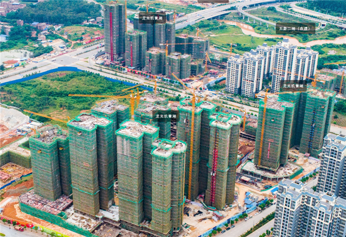 五象新区航拍：良庆大桥南9大楼盘进度喜人/楞塘中湖要开建了？